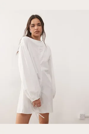 Weekday – Weit geschnittenes, langärmliges Mini-Hängerkleid in