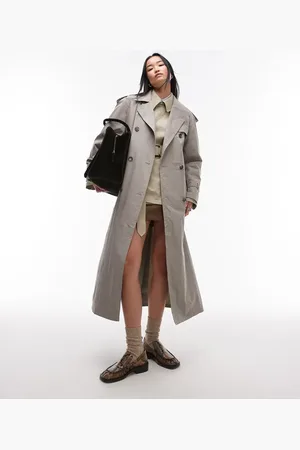 Topshop – Ungefütterter Longline-Trenchcoat aus Nylon in
