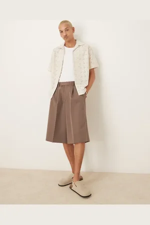 ASOS – Elegante Oversize-Bermudashorts in mit Bundfalten