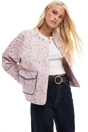 ONLY – Steppjacke in mit Blumenmuster