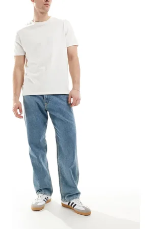 JJ – Phil – Weite Jeans in Mittelblau
