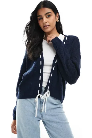 Hollister – Offene Strickjacke in mit lockerem Schnitt