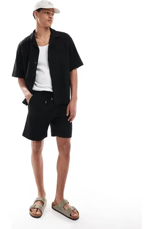 Pull&Bear – Shorts in mit Struktur und Streifen, Kombiteil