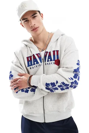 Hollister – Weit geschnittene Kapuzenjacke in mit Motiv-Detail