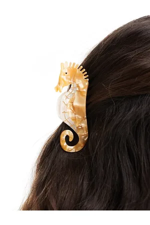 Pieces® – Seepferdchen-Haarklammer in mit Marmor-Effekt