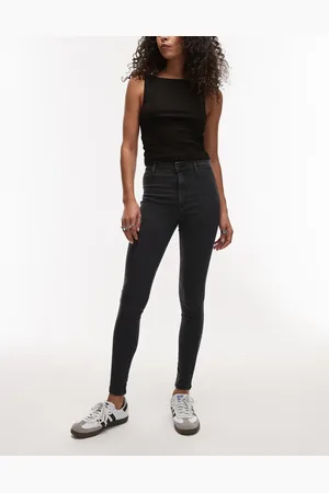 Topshop – Joni – Sehr eng geschnittene Skinny-Jeans in verwaschenem mit hohem Bund