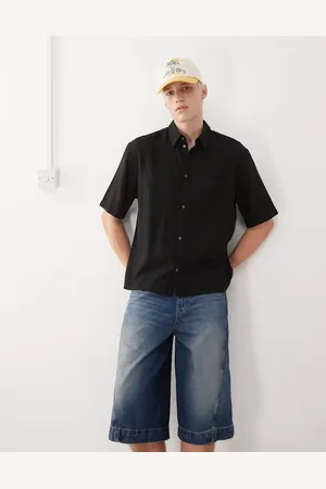 Weekday – Kurzarmhemd aus Leinen in mit Oversize-Passform