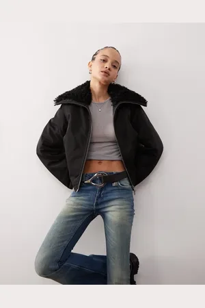 Weekday – Hiro – Jacke in mit Kunstpelzkragen