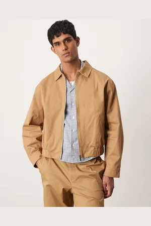 ASOS – Elegante Harrington-Jacke aus superweicher Baumwolle in Camel, Kombiteil