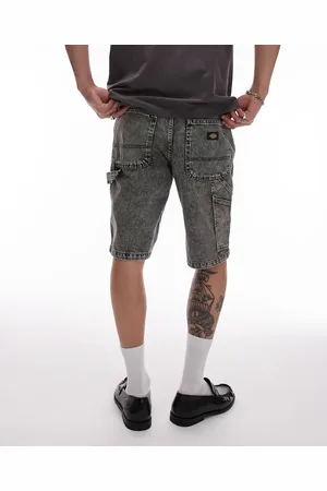 Dickies – Garyville – Carpenter-Jeans-Shorts in verwaschenem Hellgrau mit Regular-Fit-Schnitt
