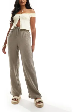 JDY – Hose in Hellbraun mit weitem Bein, Kombiteil