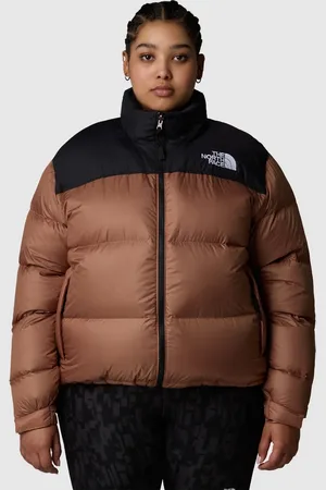 The North Face Plus 1996 Retro Nuptse – Jacke in Latte und TNF-Schwarz