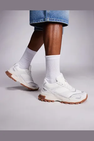 Armani Exchange – Sneaker in Wollweiß mit Gummisohle