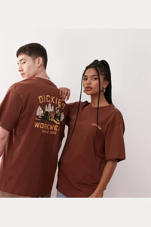 Dickies – T-Shirt in Cappucchino- mit Panther-Grafikprint auf der Rückseite, exklusiv bei ASOS