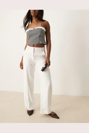 Abercrombie & Fitch – Klassische Hose in mit hohem Bund und weitem Bein