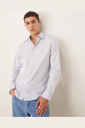MANGO – Elegantes Regular-Fit-Hemd aus Stretch-Baumwolle in Hellblau