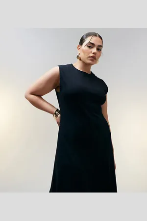 ASOS ASOS DESIGN Curve – Ärmelloses Midi-Sommerkleid aus Baumwolle in