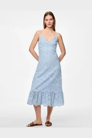 Pieces® – Ärmelloses Kleid in Hellblau