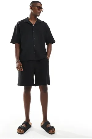 Pull&Bear – Shorts aus strukturiertem Frottee-Stoff in , Kombiteil