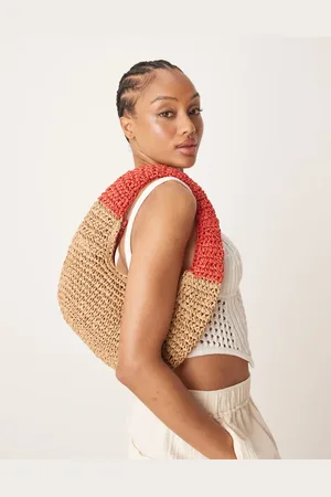 My Accessories – Tragetasche aus Stroh in Naturbeige
