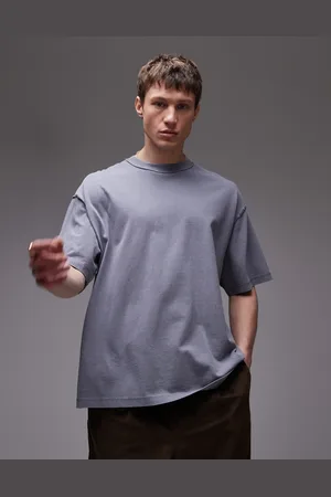 Topman – T-Shirt in verwaschenem mit extremer Oversize-Passform und mit Rohnaht-Detail