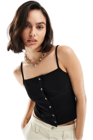 ASOS – Camisole-Trägertop in mit Hornknöpfen