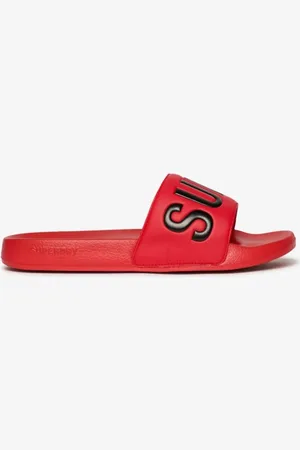 Superdry – Core – Pool-Slider in Dropkick- mit Print