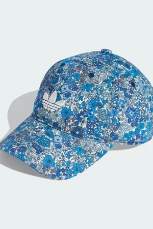 adidas X Liberty London – Baseballkappe in Core White / Royal Blue