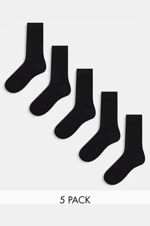 ASOS – 5er-Pack Knöchelsocken in mit hohem Baumwollanteil
