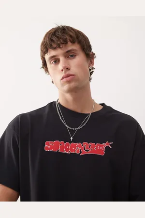 Weekday – Kastiges T-Shirt in mit Grafikprint