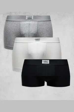 ASOS – 3er-Pack verschiedenfarbige Unterhosen mit Aufnäher auf dem Bund