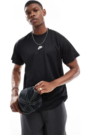 Nike – Schwarzes Mesh-T-Shirt