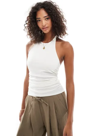 Pull&Bear – Neckholder-Oberteil in mit Knotendetail