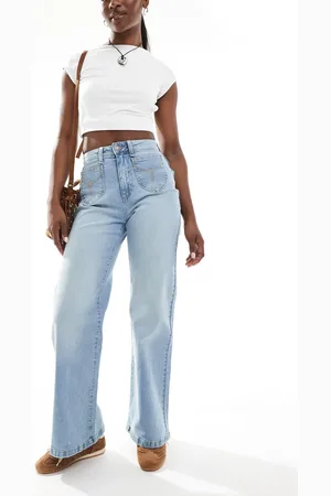 Cotton On Cotton On – Elastische Jeans in sonnengebleichtem mit weitem Bein
