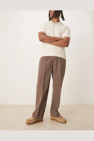 ASOS – Elegante Hose in mit weitem Bein und Bundfalten vorn