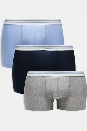 ASOS – 3er-Pack Unterhosen mit gestreiftem Bund