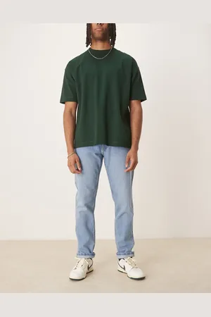 MANGO – Schmal zulaufende Jeans in Hellblau