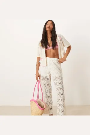 JDY – Häkelhose in mit weitem Bein und integrierten Shorts