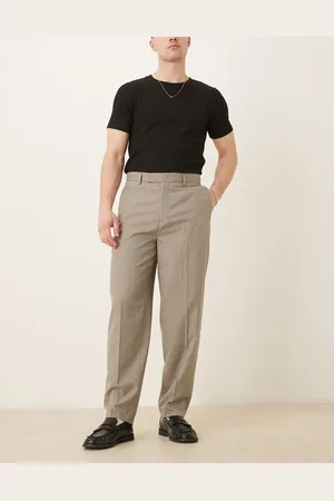 ASOS – Schmal zulaufende, elegante Oversize-Hose mit kleinem Karomuster in
