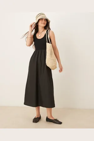 Threadbare – Maxikleid in mit U-Ausschnitt und Popeline-Rock