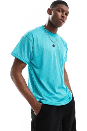 Nike – Netzstoff-T-Shirt in Blau