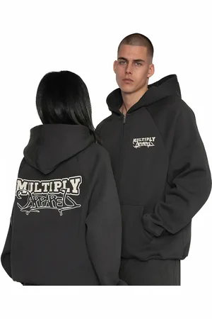 Multiply Apparel – Scholar – Oversize-Kapuzenjacke in Black Soda
