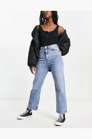 Monki – Zami – Jeans in Vintage- mit geradem Schnitt und hoher Taille