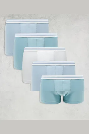 ASOS – 5er-Pack Trunk-Unterhosen mit gestreiftem Bund