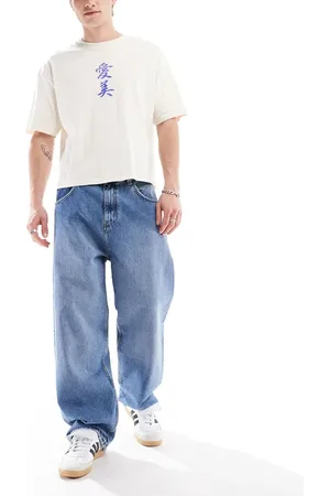 Pull&Bear – Lockere Baggy-Jeans in verwaschenem