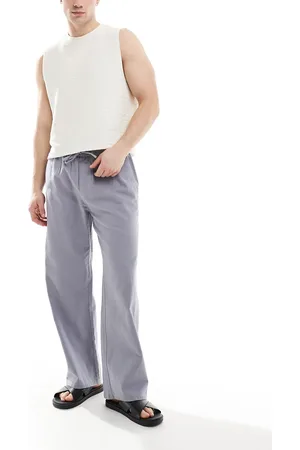 Only & Sons – Loose-Fit-Hose aus Leinenmix in verwaschenem