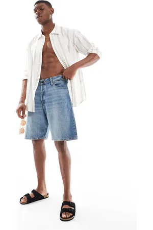 JACK & JONES – Tony – Locker geschnittene Jeansshorts in hellblauer Waschung