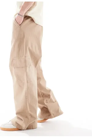 ASOS – Sehr weite Cargo-Schlupfhose in Beige