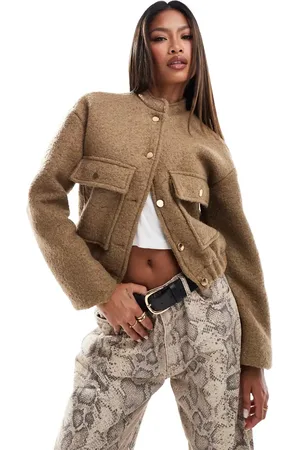 Style Cheat – Bouclé-Bomberjacke in Khaki