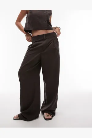MANGO – Tief sitzende Hose aus Cupro-Stoff in mit geradem Schnitt, Kombiteil